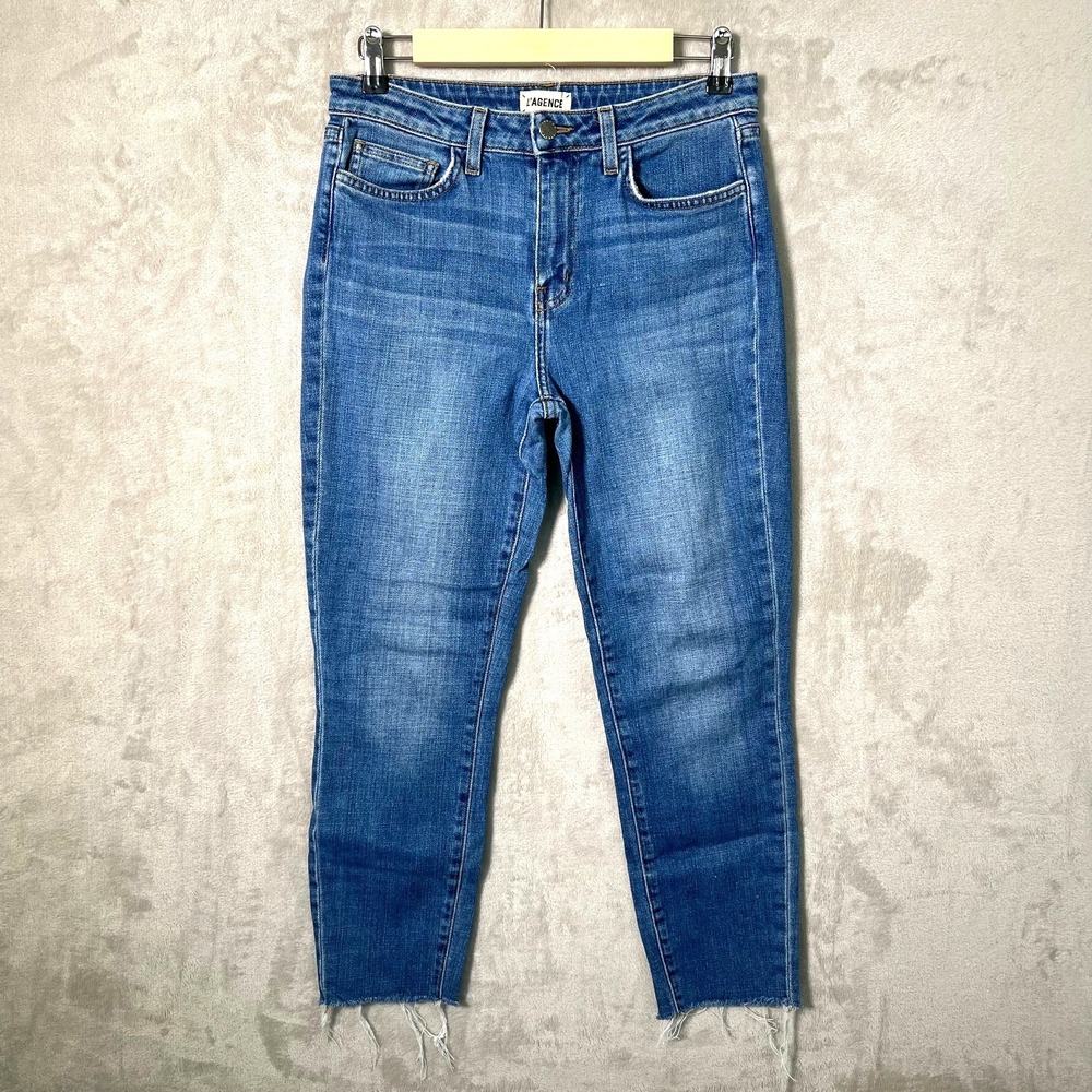 L'Agence El Matador High Rise Slim Creek Cropped Jeans in Nova Size 28